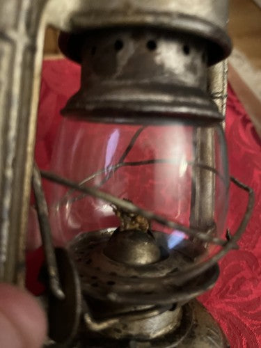 WW2 German 1940 FROWO Oil Lantern Nr 50 Original Wick Feuerhand Globe Unpainted - Image 9