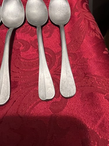 Six WW2 German Aluminum Dinner Spoons Wehrmacht Issue Reading Germany Mess Hall - Image 10