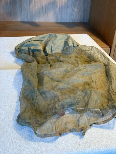 WW2 German Wehrmacht Sniper Helmet Mosquito Net Afrika Korps Mesh Olive Face - Image 5