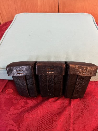 Original WW2 German Wehrmacht Black Pebbled Leather K98 Mauser Ammo Pouch O/0448 - Image 11