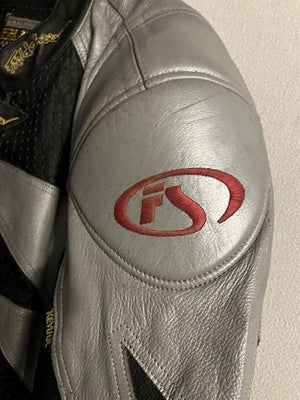 Fieldsheer Padded Red Leather Motorcycle Jacket European Style XL Size 52 Mens - Image 7