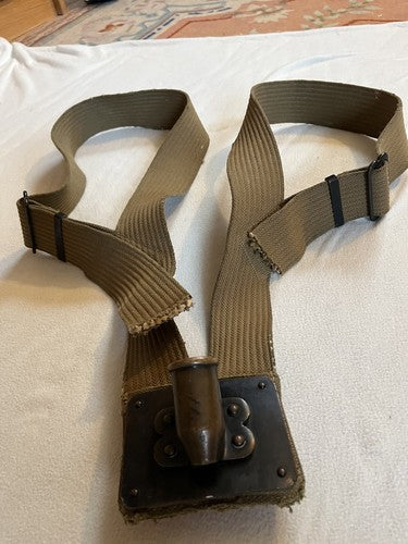 WW1 British Army Standard Bearer Flag Carrying Harness Canvas 50th Div Artillery