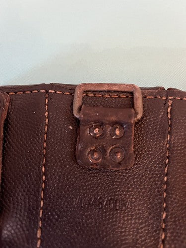 Original WW2 German Wehrmacht Black Pebbled Leather K98 Mauser Ammo Pouch O/0448 - Image 2