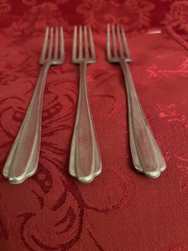 4 German Army Wehrmacht Mess Hall Field Forks Aluminum HEER 1940 WWII Original