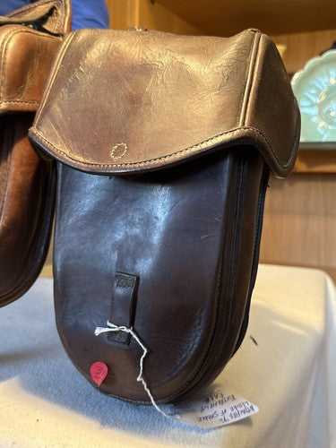 V.Rare Pair WW1 German Cavalry Saddlebags Reissued WW2 Troops Leather - Image 3