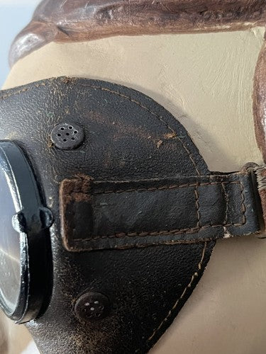 WW2 German Wehrmacht Rommel Afrika Korps Leather Dust Goggles Mint Condition - Image 9