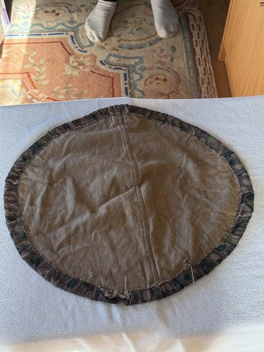 WW2 German Pea Dot 44 Camo HBT Helmet Cover Field Made Erbsenmuster Stamped - Image 2