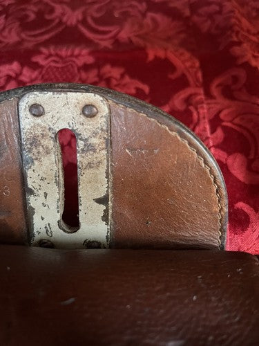 WW2 German Wehrmacht Cavalry Saddlebag Brown Leather JSO 1943 Eagle Stamped 5 - Image 6