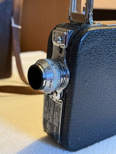 WW2 German Wehrmacht Issued Cine-Kodak 8 Model 60 Movie Camera Case Leather Mint - Image 8