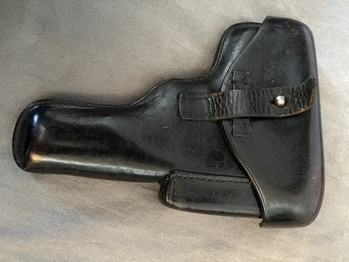 Original Belgian WW2 Browning Hi-Power P35 Black Leather Holster Mag Pouch 28739 - Image 9