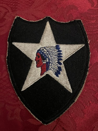 WW2 US 2nd Infantry Division Indian Head Sleeve Patches D-Day Battle of the - Image 5