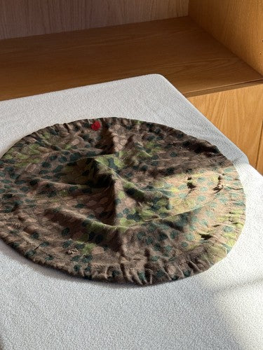 WW2 German Pea Dot 44 Camo HBT Helmet Cover Field Made Erbsenmuster Stamped - Image 7