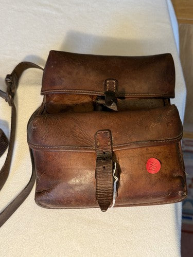 WW2 Austrian Reconnaissance Patrol Bag Brown Leather Medic Pouch - Image 5