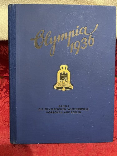 German 1936 Winter Olympics Album Olympia 1936 Vol 1 Mint Condition with Case