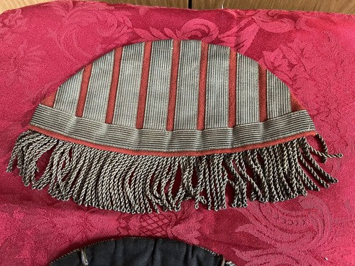 WW2 German Wehrmacht Drum Major Swallows Nest Shoulder Boards Bullion Red Wool - Image 5