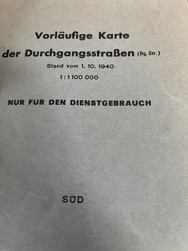 WW2 German Wehrmacht Officer Leather Map Case 1940 Field Map A.W. Faber Pencils - Image 5