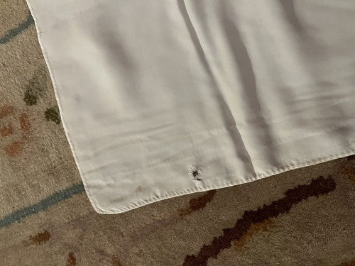 Early WW2 US Army Air Forces White Silk Scarf Embroidered Insignia Patch 28x32 - Image 4