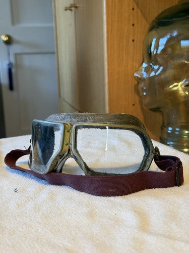 Vintage Soviet Military Tank Goggles Glass Vented USSR 1985 Cold War 12.4.013-85 - Image 2
