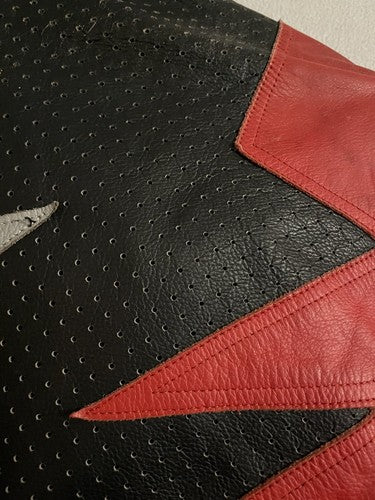 Fieldsheer Padded Red Leather Motorcycle Jacket European Style XL Size 52 Mens - Image 5