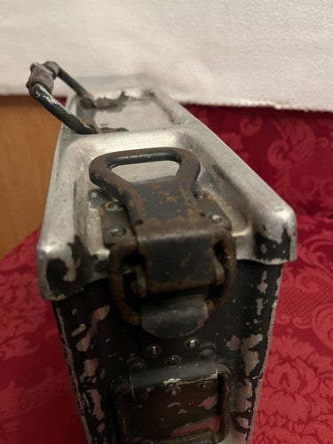 WW2 German Paratrooper Aluminum MG34/42 Ammo Box 1939 Wehrmacht Dunkelgrau Paint - Image 3