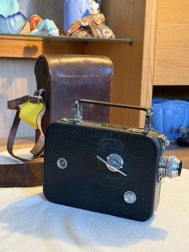 WW2 German Wehrmacht Issued Cine-Kodak 8 Model 60 Movie Camera Case Leather Mint - Image 13