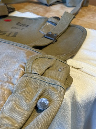 Original WW2 U.S. Army M1936 Musette Bag Field Pack 1943 Atlantic Products Corp - Image 9