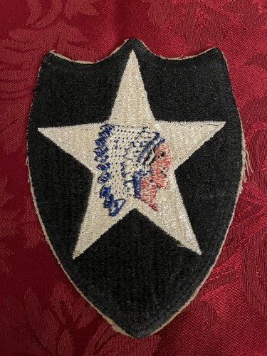 WW2 US 2nd Infantry Division Indian Head Sleeve Patches D-Day Battle of the - Image 4