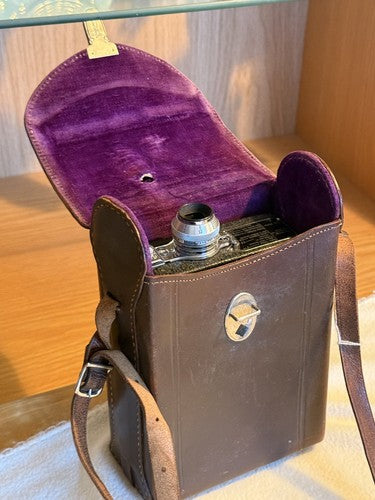 WW2 German Wehrmacht Issued Cine-Kodak 8 Model 60 Movie Camera Case Leather Mint - Image 3