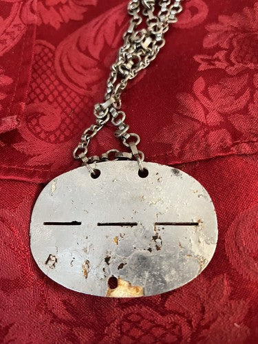 Authentic WW2 German aluminum dog tag company commander #5190 - Image 2