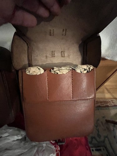 WW2 German Wehrmacht Black Leather K98 Mauser Ammo Pouch RB Nr O/0396/0027 - Image 12