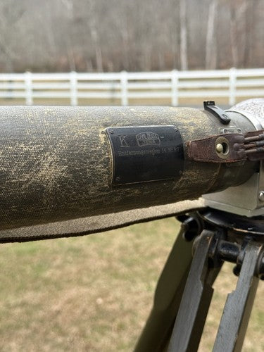 Original German WW2 Afrika Korps Range Finder, Calibration Board, & Tripod - Image 5
