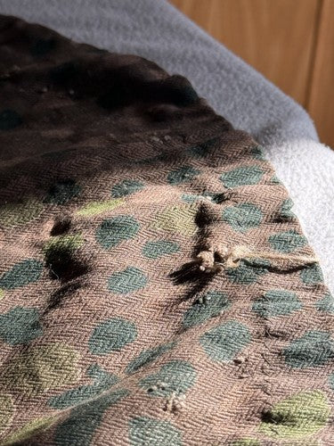 WW2 German Pea Dot 44 Camo HBT Helmet Cover Field Made Erbsenmuster Stamped - Image 9