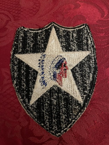 WW2 US 2nd Infantry Division Indian Head Sleeve Patches D-Day Battle of the - Image 3