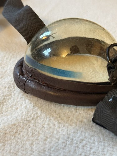 German WW2 Cavalry Horse Dust Goggles Gas Mask Padded Leather Unissued NOS Rare - Image 5