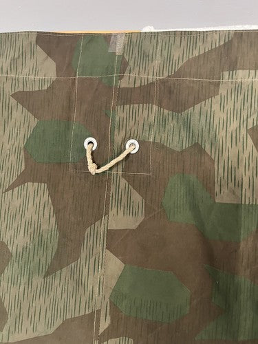 Original WW2 German Wehrmacht Canvas Zeltbahn Shelter Quarter Splinter Oak Camo - Image 4