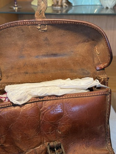 WW2 Austrian Reconnaissance Patrol Bag Brown Leather Medic Pouch - Image 7