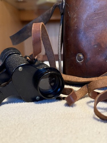 WW2 FRENCH MILITARY Binoculars Alce Paris Extra Lumineuse 1940 Leather Case - Image 13