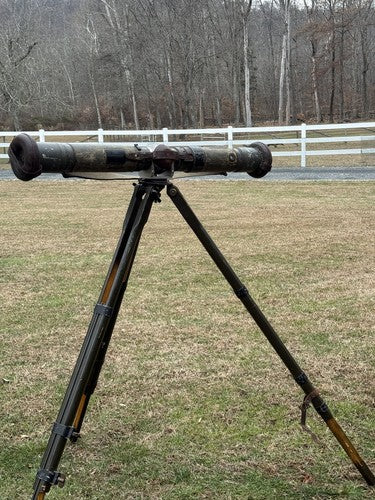 Original German WW2 Afrika Korps Range Finder, Calibration Board, & Tripod - Image 3