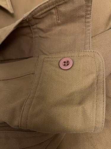 WW2 German Elite Services Officer Shirt Mustard Brown RZM Tag #6135 Long Sleeve - Image 9