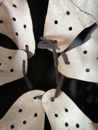 WW1 German 1918 Cavalry Helmet Stahlhelm Replica Size 66 White Leather Liner 58 - Image 7