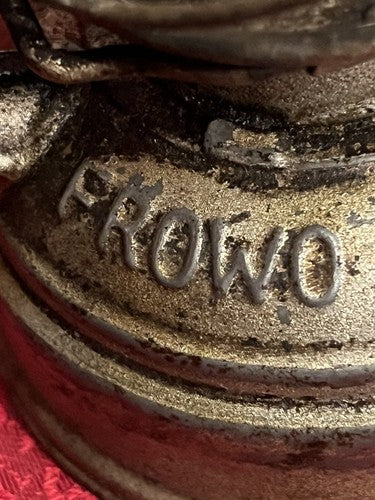 WW2 German 1940 FROWO Oil Lantern Nr 50 Original Wick Feuerhand Globe Unpainted - Image 6