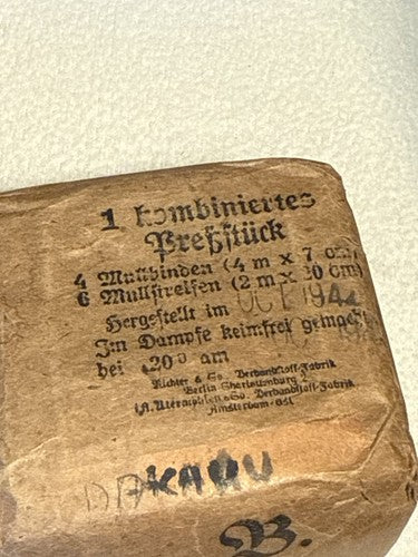 WW2 German Cavalry Medic Pouch Leather Wehrmacht DLA 40 Dachau Marked Bandages - Image 10