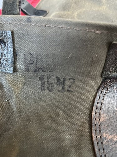 WW2 German Wehrmacht 1942 Low Boot Gaiters Leggings Canvas Leather Aluminum Pair - Image 5