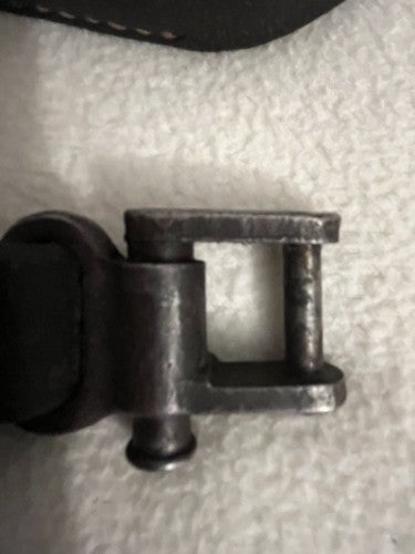 Original German WW2 Wehrmacht MG 34/42 Split-Leather Carrying Sling Dark Brown - Image 9