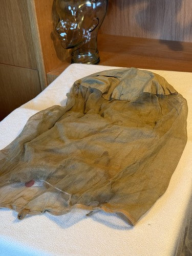 WW2 German Wehrmacht Sniper Helmet Mosquito Net Afrika Korps Mesh Olive Face - Image 4