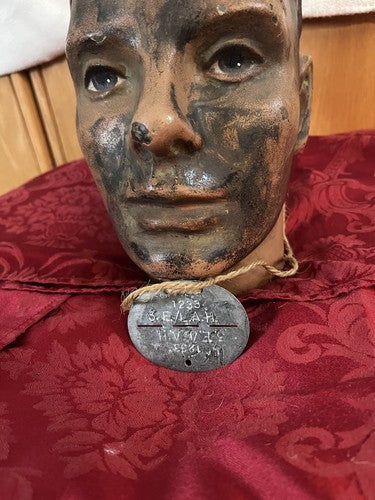 Original WW2 German Panzer Zinc Dog Tag 3.E./ L.A.H. Leibstandarte AH Unit 1233 - Image 6