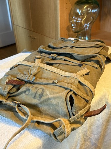 WWI US Army M1910 Canvas Field Haversack Backpack 1918 LCE & Co Mint Unissued - Image 2