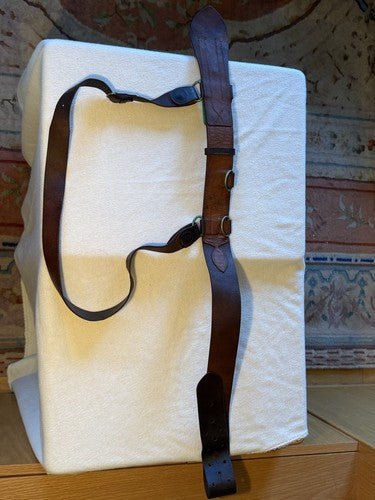 WW1 US Army Officer Sam Browne Belt & Cross Strap Russet Leather Brass Original - Image 5