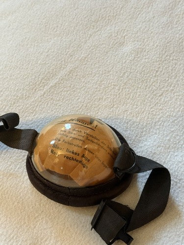 German WW2 Cavalry Horse Dust Goggles Gas Mask Padded Leather Unissued NOS Rare - Image 3