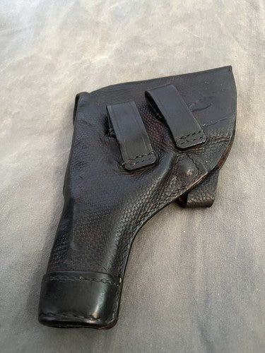 Original Swedish Issue M1907 FN M1903 Browning Pistol Holster Black Leather WWII - Image 2